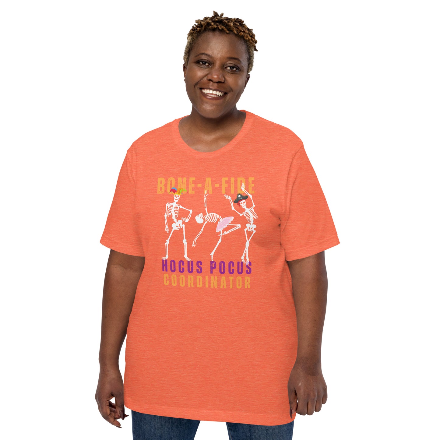 Bone-A-Fide Hocus Pocus Coordinator with fun Dancing Skeletons | Unisex t-shirt