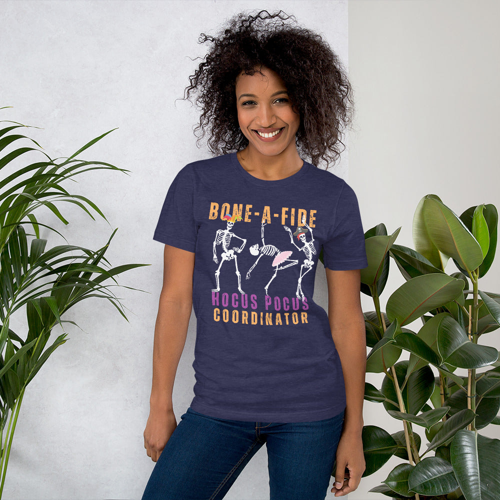 Bone-A-Fide Hocus Pocus Coordinator with fun Dancing Skeletons | Unisex t-shirt