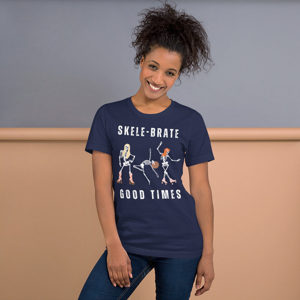 Skele-Brate Good Times | Dancing Skeletons | Unisex t-shirt